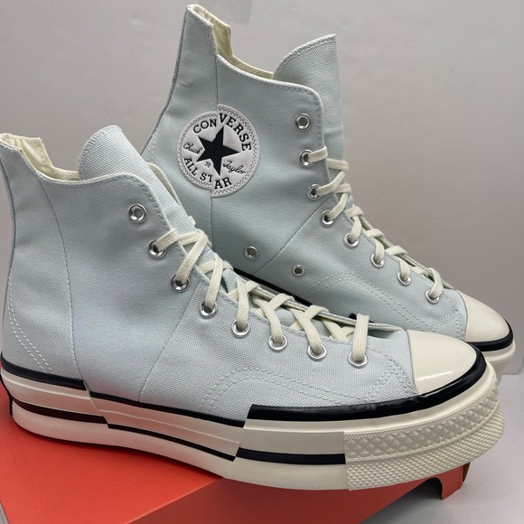 Converse Men’s A03537C CHUCK 70 PLUS HI
AQUA MIST/EGRET/WHITE
High-Top Sneakers - Picture 4 of 16